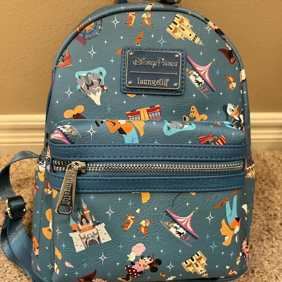 Loungefly | Bags | Blue Disneyland Loungefly Mini Backpack 